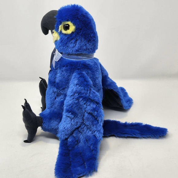 Wild Republic Hyacinth Macaw Blue Parrot Bird Plush 12" Stuffed Animal Soft Toy - Picture 4 of 7